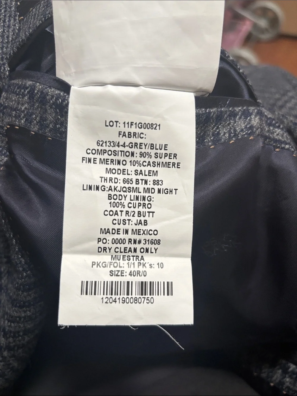 Jos. A Bank Reserve Glen Check Plaid DV Blazer